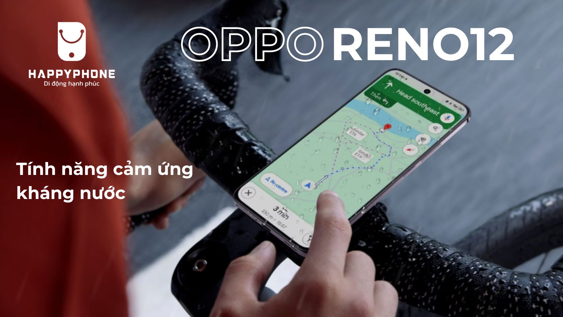 Tính năng cảm ứng kháng nước trên OPPO Reno12