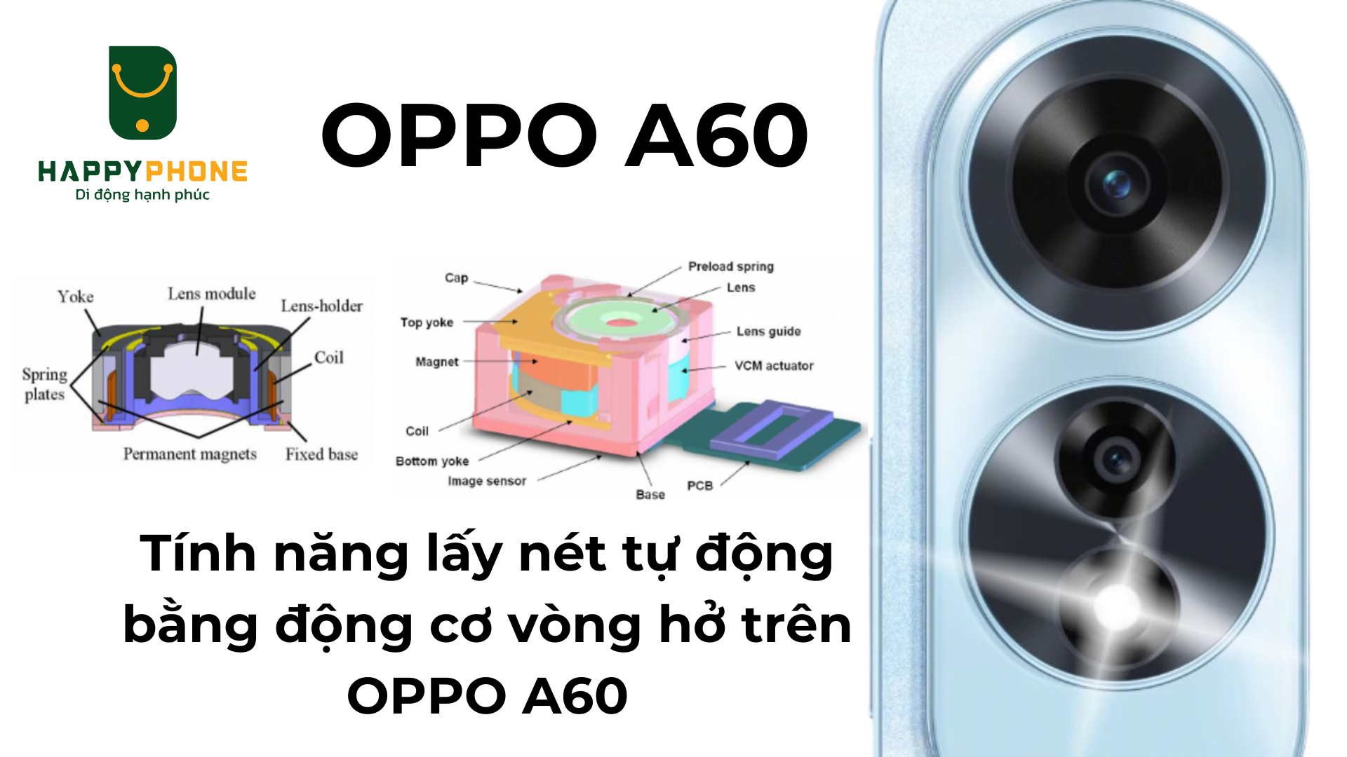 Tính năng lấy nét tự động camera sau của OPPO A60