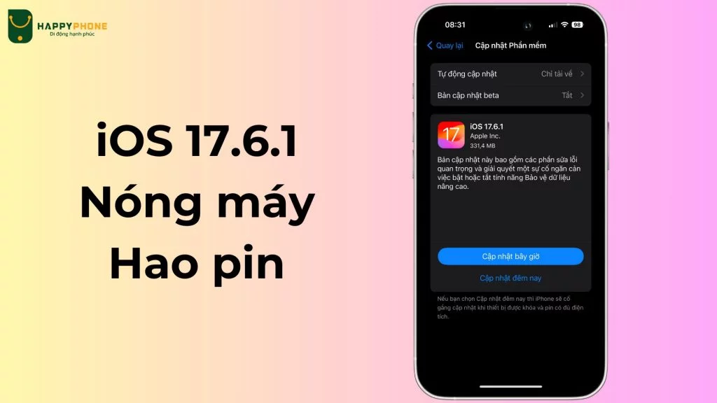 Cập nhật lên iOS 17.6.1 có gây nóng máy và hao pin không?