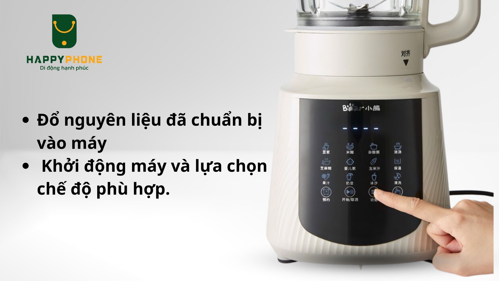 Chế biến sữa hạt bằng máy làm sữa hạt Bear