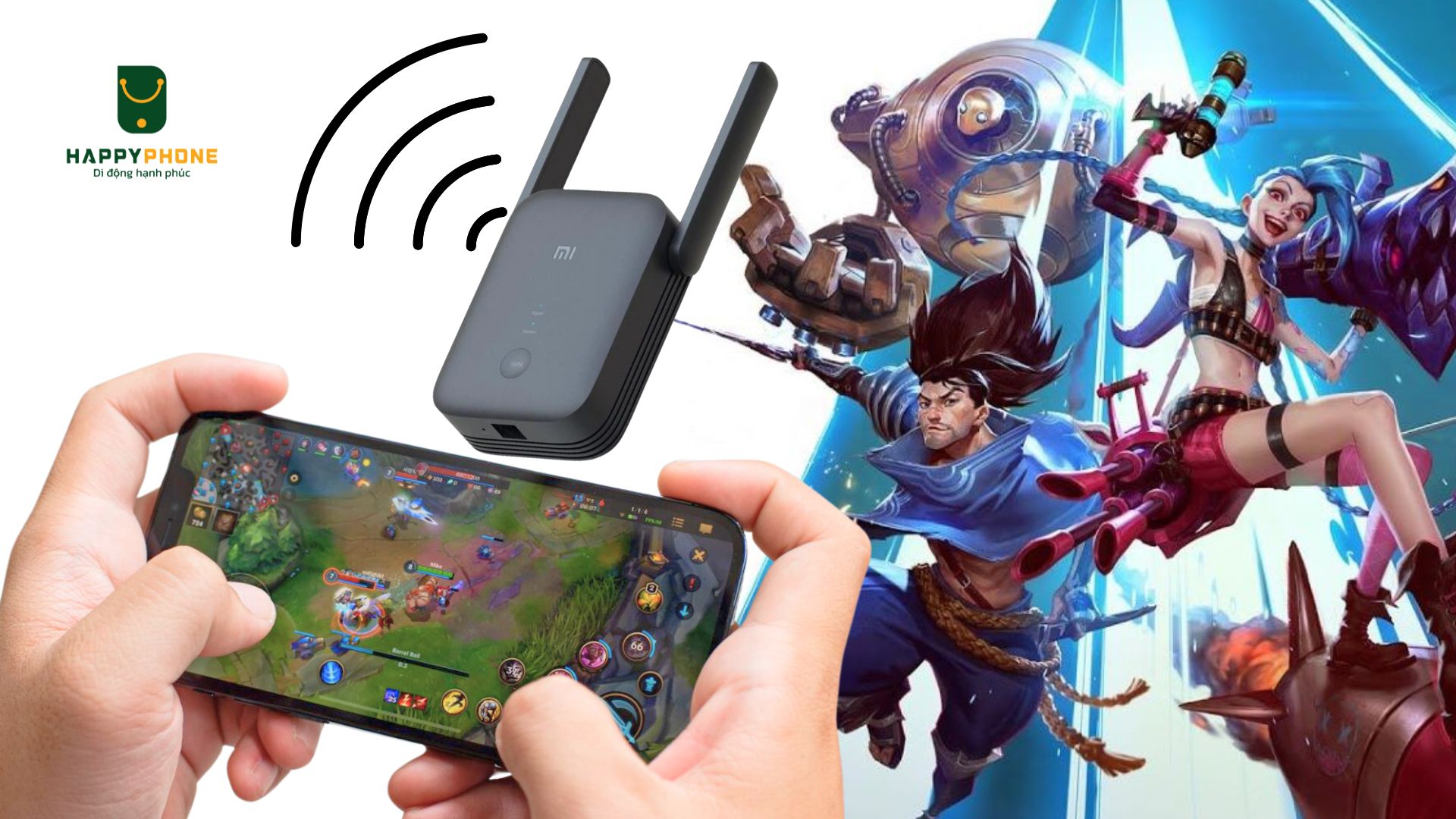 Chơi game tốc chiến không giật lag với bộ phát Wifi Xiaomi