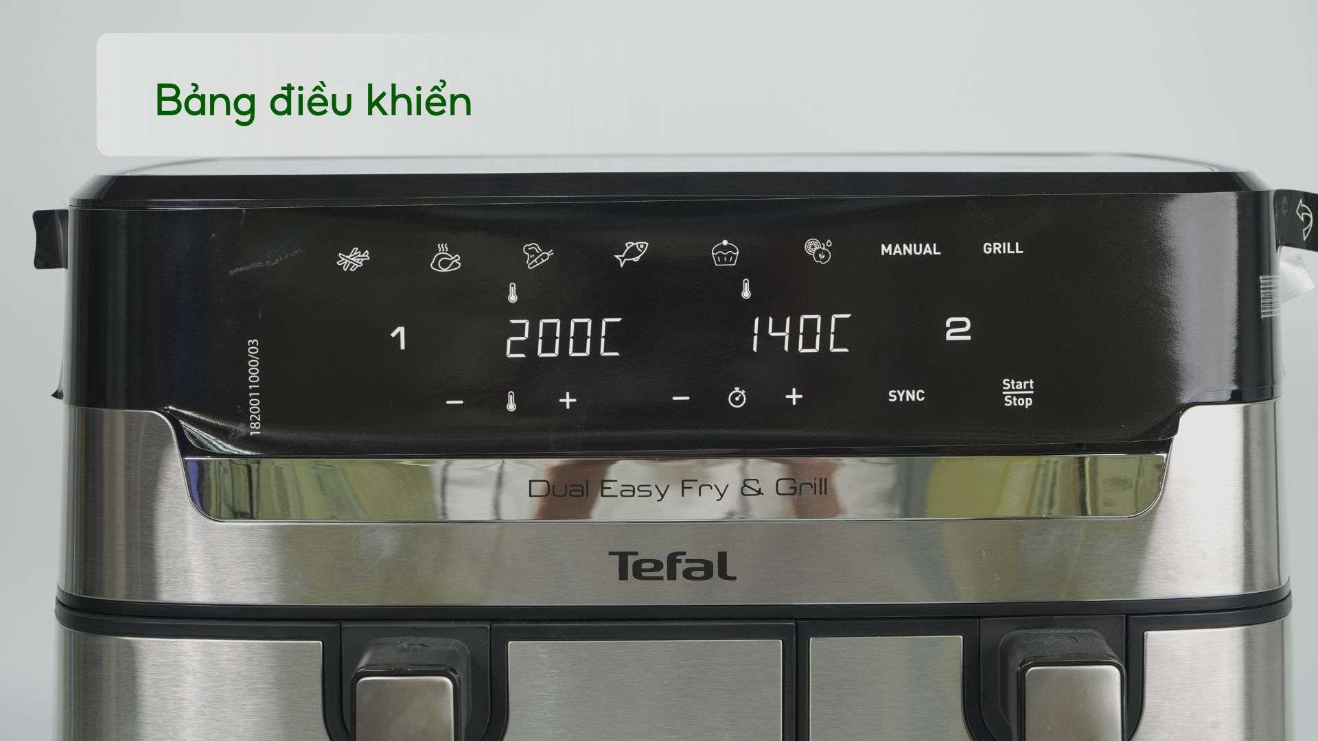 Nồi Chiên Không Dầu Tefal EY905D10 8.3L Đen Kim Loại Bảng điều khiển