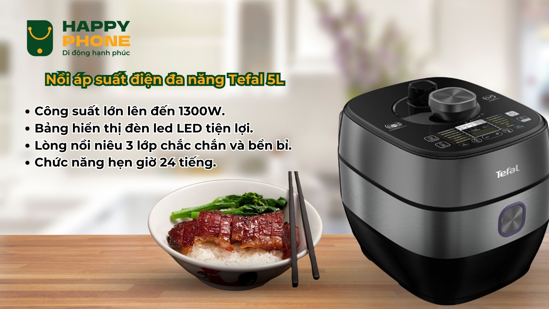 Nồi áp suất điện đa năng Tefal 5L