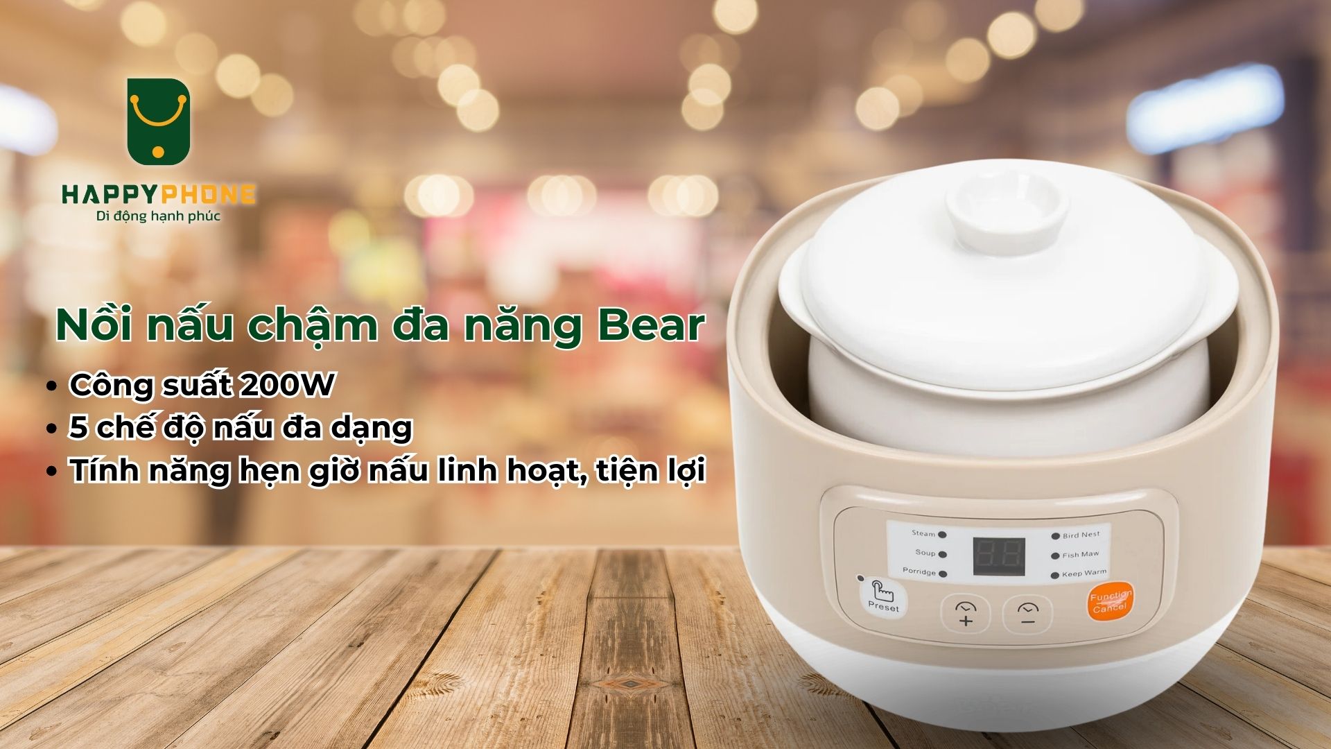 Nồi nấu chậm đa năng Bear