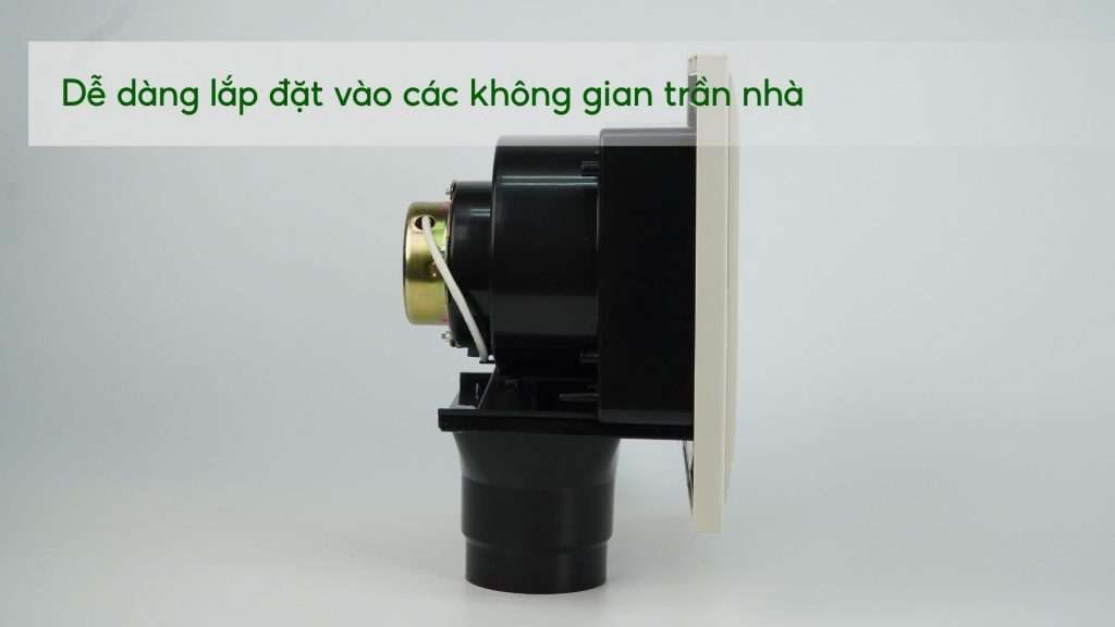 Quạt Hút Asiavina V04001-SV0 45W Sữa Dễ dàng lắp đặt vào các không gian trần nhà