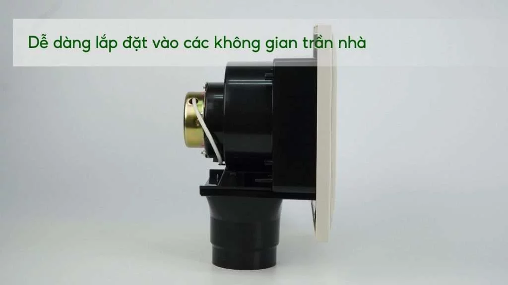 Quạt Hút Asiavina V04001-SV0 45W Sữa Dễ dàng lắp đặt vào các không gian trần nhà