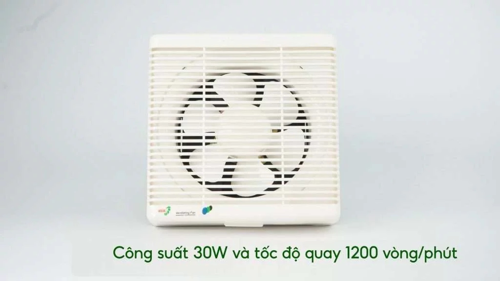Quạt Thông Gió Asiavina H08001-SV0 30W Công suất 30W và tốc độ quay 1200 vòng_phút