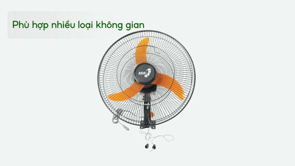 Quạt Treo Tường Asiavina VY557990 55W Đen Phù hợp nhiều loại không gian