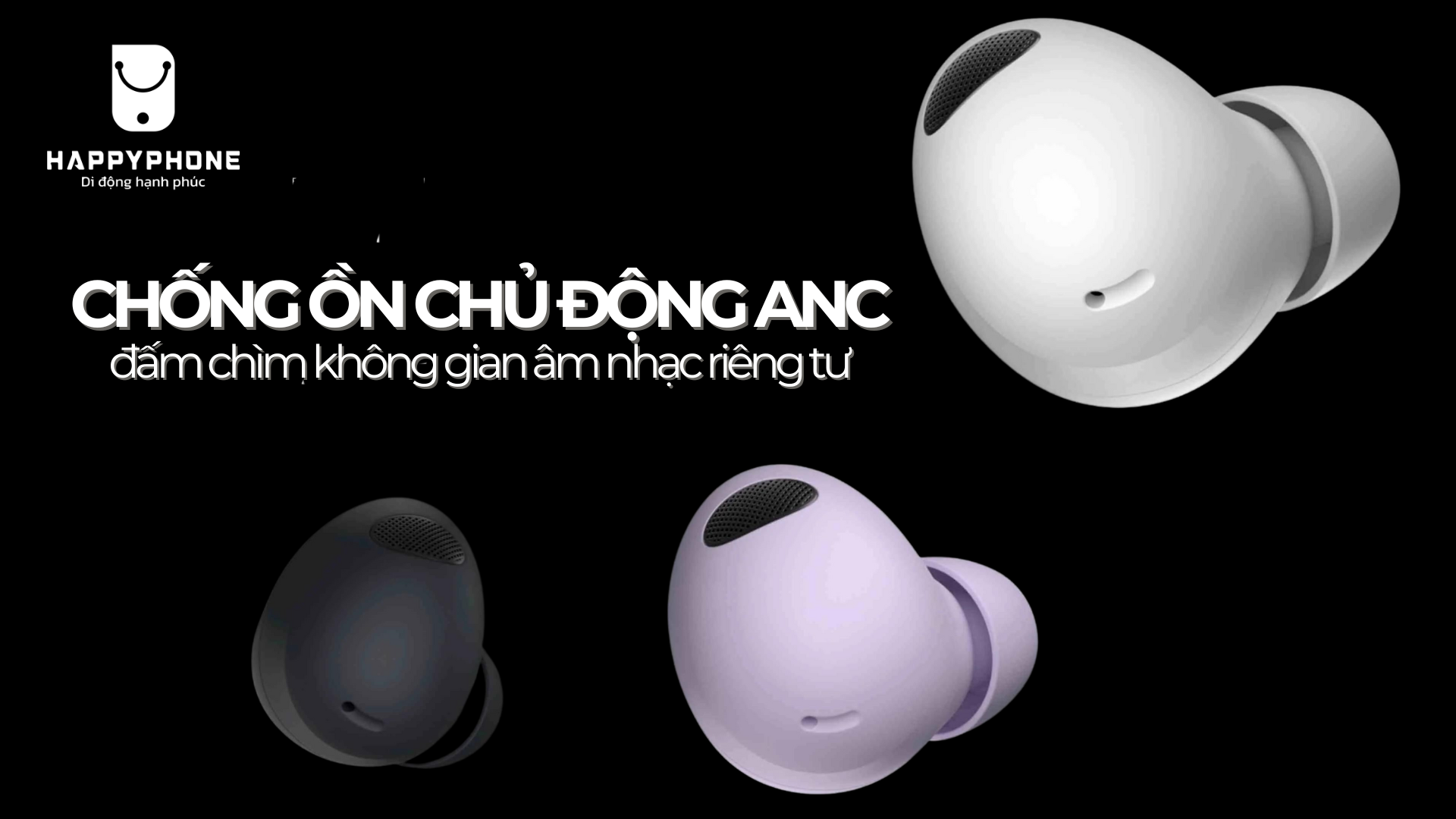 Tai nghe Bluetooth Samsung Galaxy Buds2 Pro tích hợp chống ồn chủ động ANC