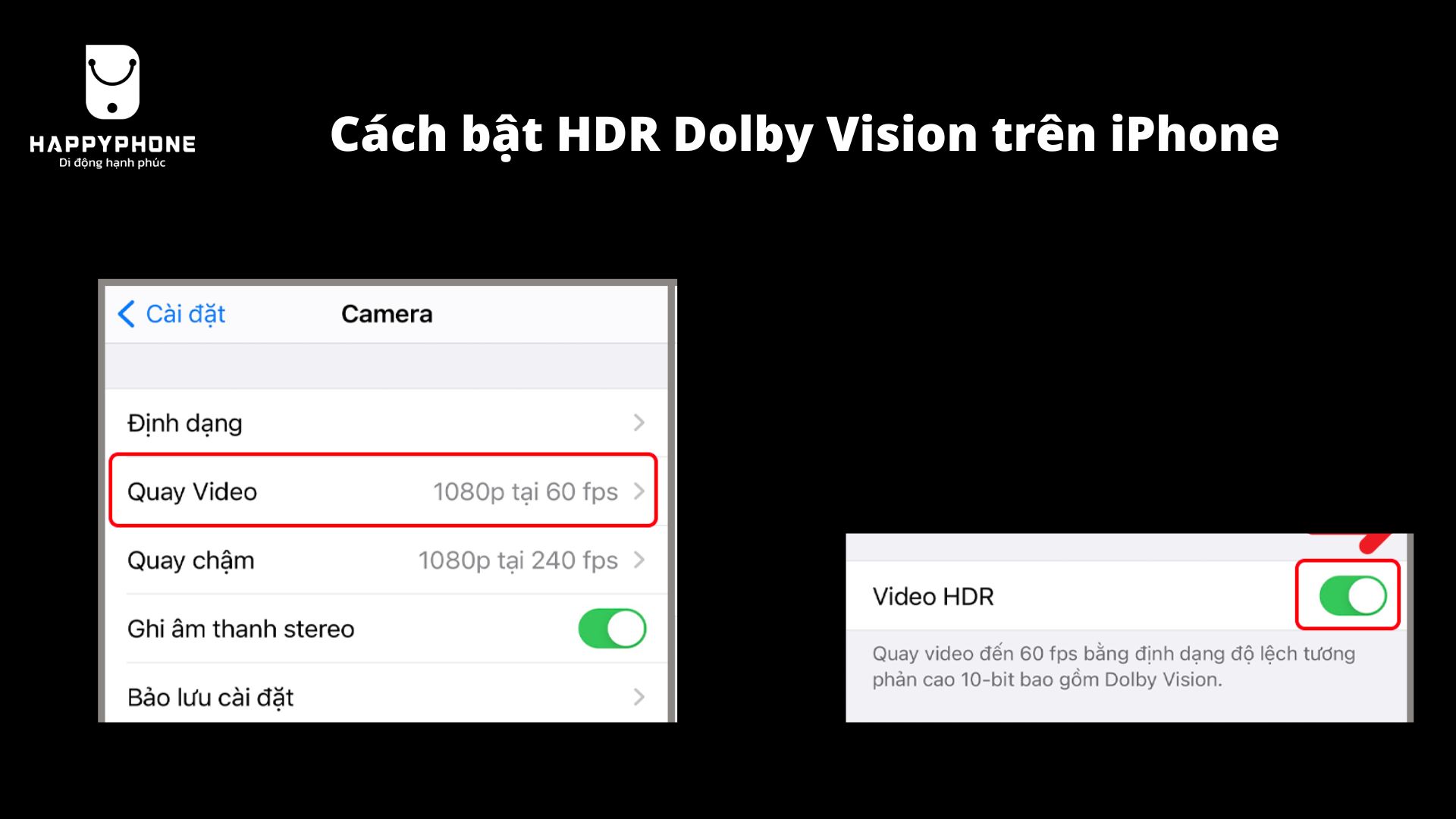 Cách bật HDR Dolby Vision trên iPhone