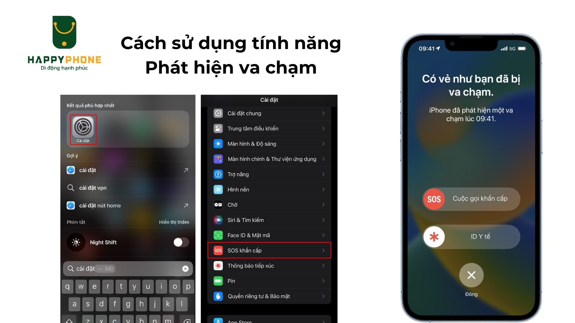 Cách sử dụng tính năng Phát hiện va chạm