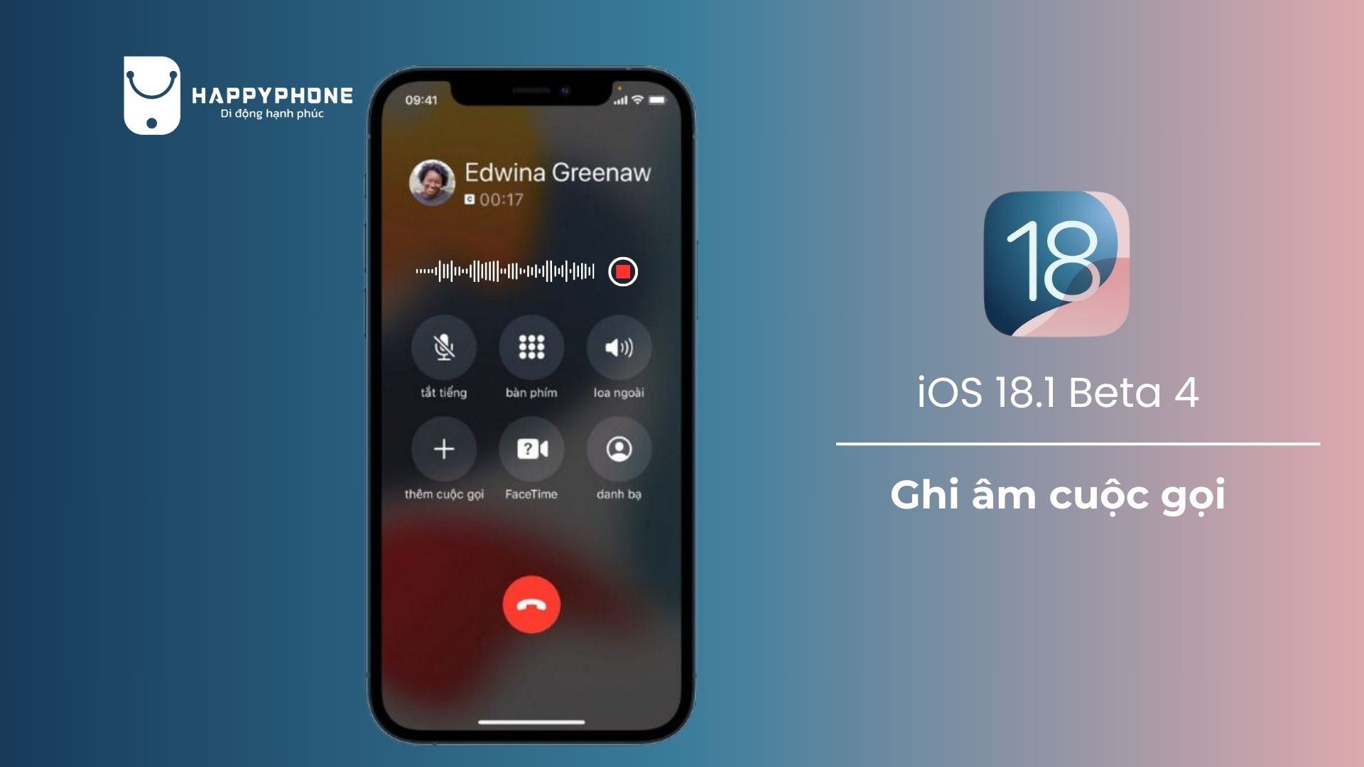 Ghi âm cuộc gọi trên iOS 18.1 Beta 4