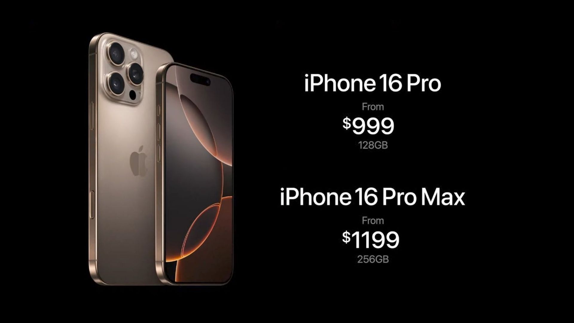 Giá bán iPhone 16 Pro và Pro Max