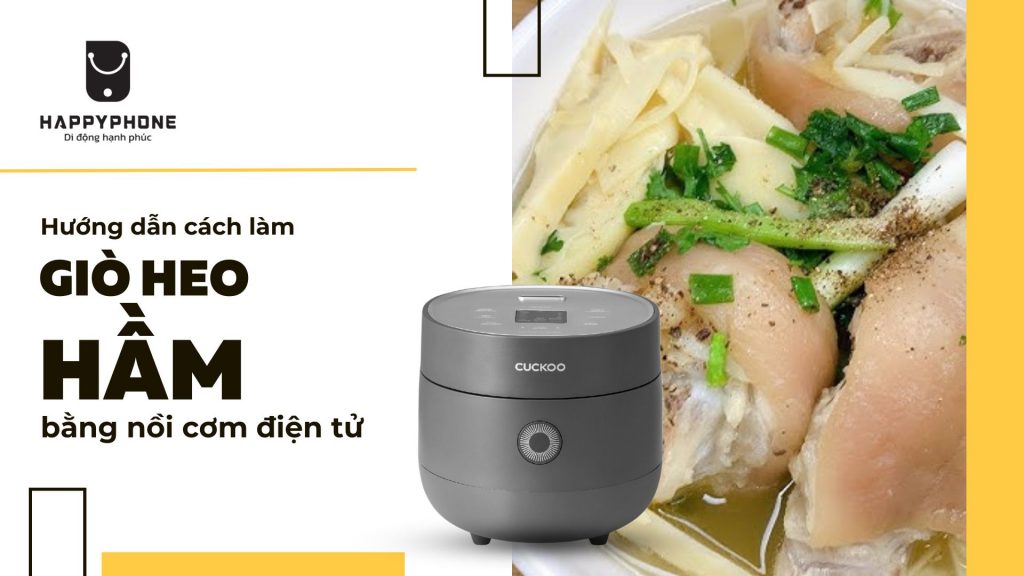 Hầm giò heo củ cải bằng nồi cơm điện tử