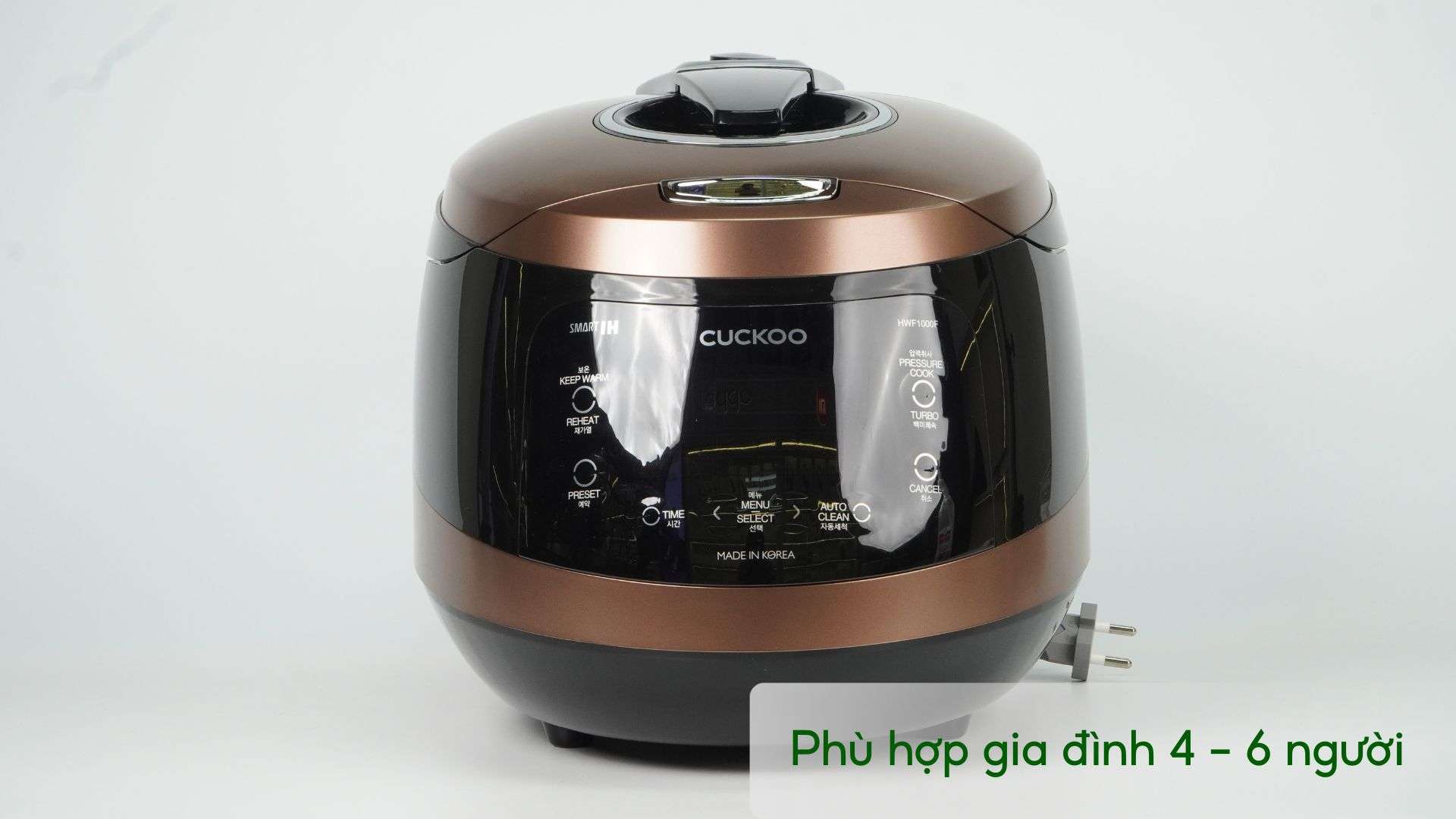 Nồi Cơm Áp Suất Cao Tầng Cuckoo (CRP-HWF1000F_ Phù hợp gia đình 4 – 6 người