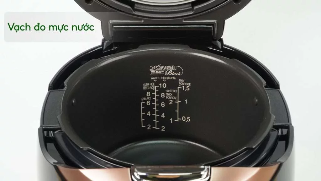 Nồi Cơm Áp Suất Cao Tầng Cuckoo (CRP-HWF1000F_ Vạch đo mực nước