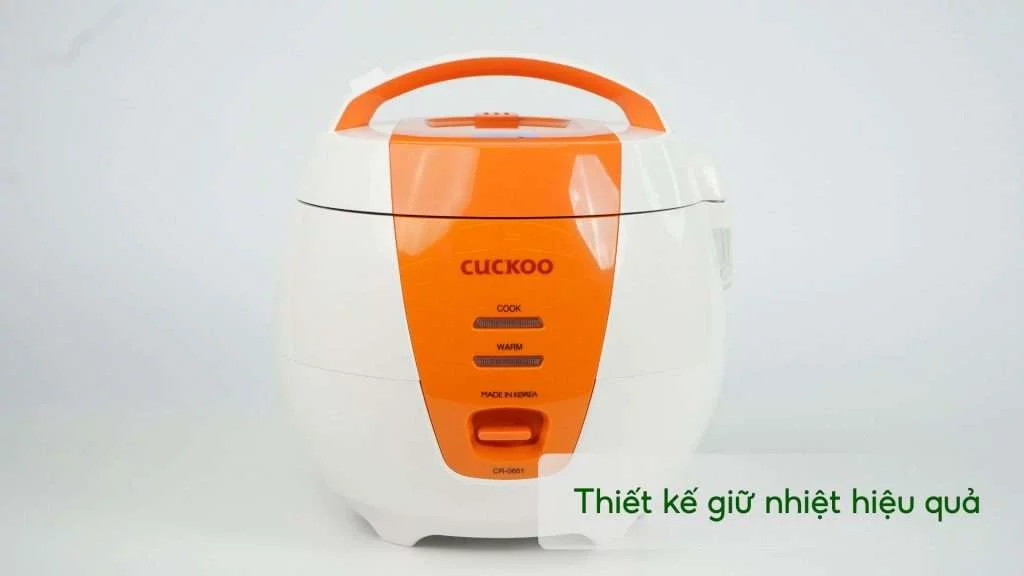 Nồi Cơm Điện Áp Suất CUCKOO CR0661 Thiết kế giữ nhiệt hiệu quả