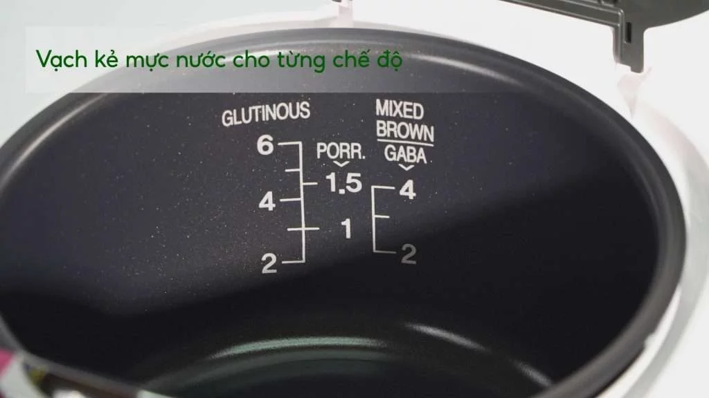 Nồi Cơm Điện Tử Cuckoo (CR-0631F_IVPIVNCV) 1.08L Hồng tím Vạch kẻ mực nước cho từng chế độ