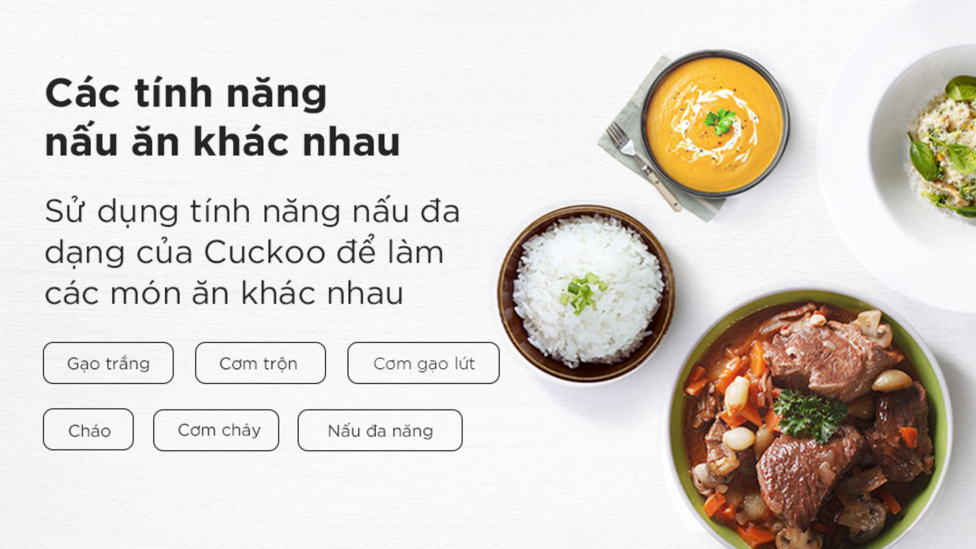 Nồi cơm áp suất Cuckoo CRP-PK0600F nhiều chế độ nấu tự động