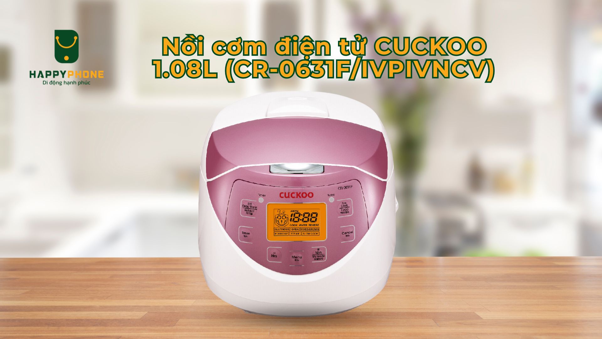 Nồi cơm điện tử CUCKOO 1.08L (CR-0631F_IVPIVNCV)