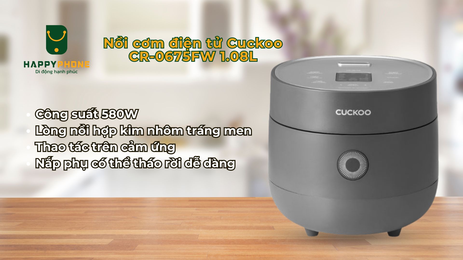 Nồi cơm điện tử Cuckoo 1.08L (CR-0675F)