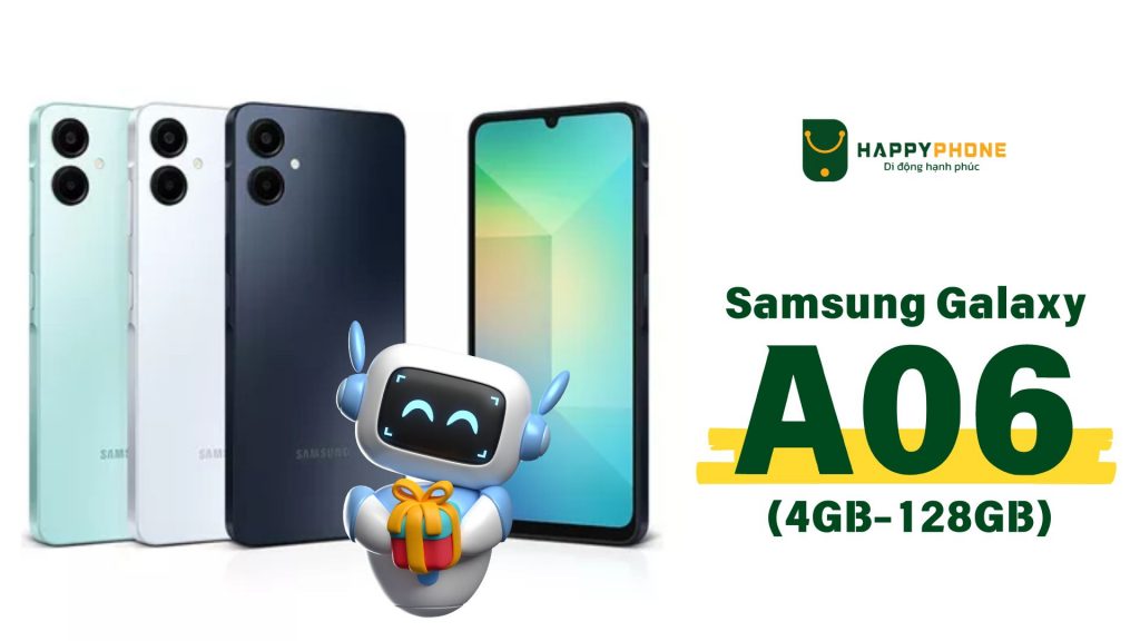 Samsung Galaxy A06 (4GB-128GB) gồm 3 phiên bản màu