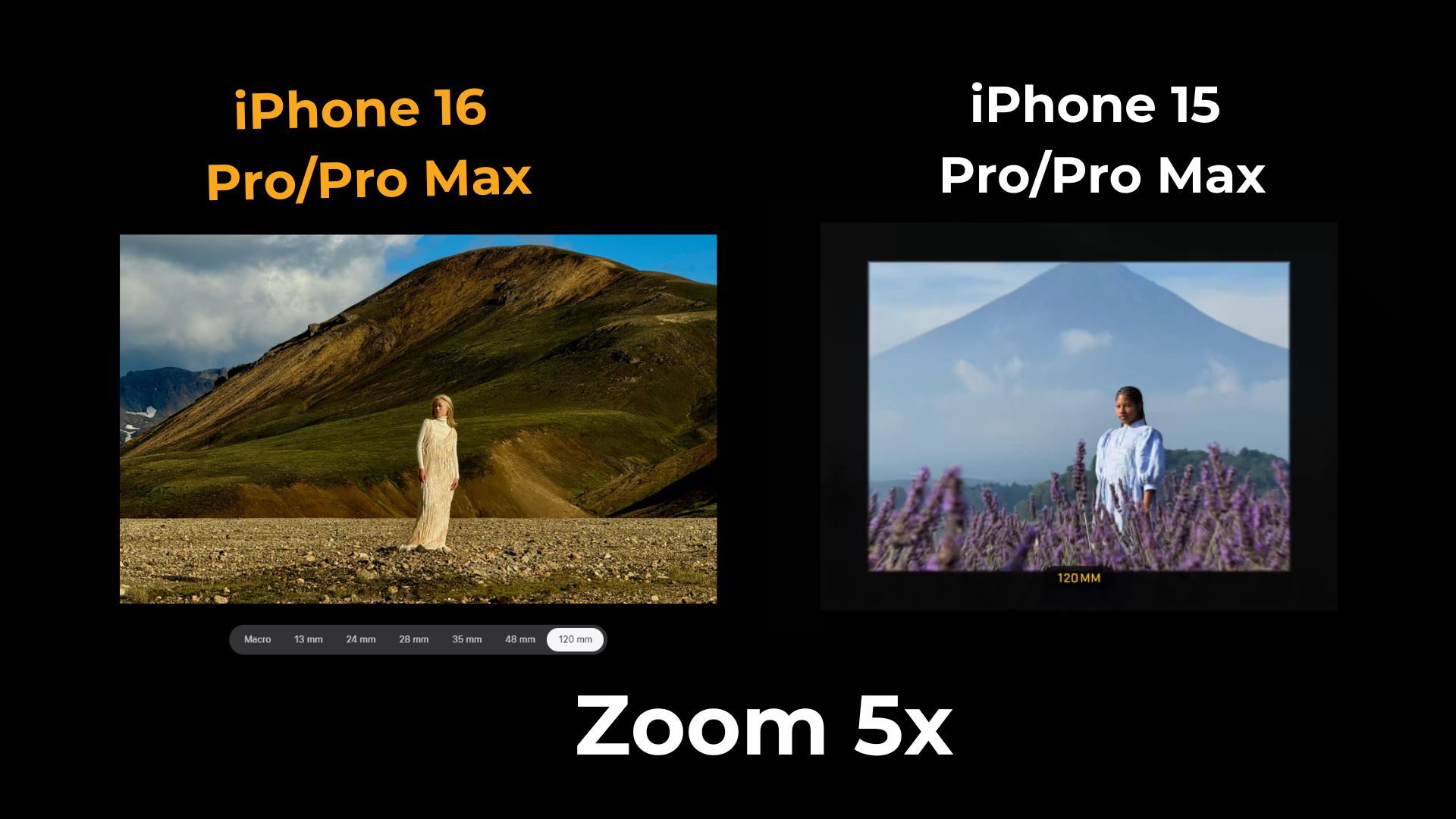 So sánh zoom camera iPhone 15 Pro Max và iPhone 16 Pro Max