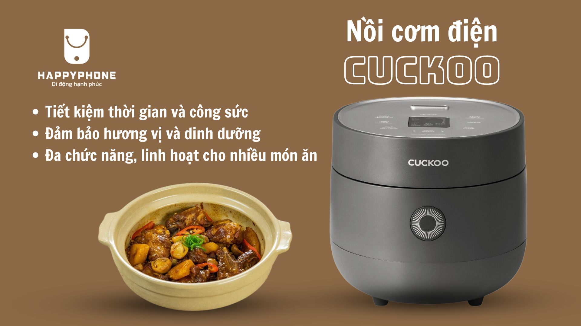 Lợi ích khi sử dụng nồi cơm điện tử Cuckoo (CR-0675F) nấu các món mặn