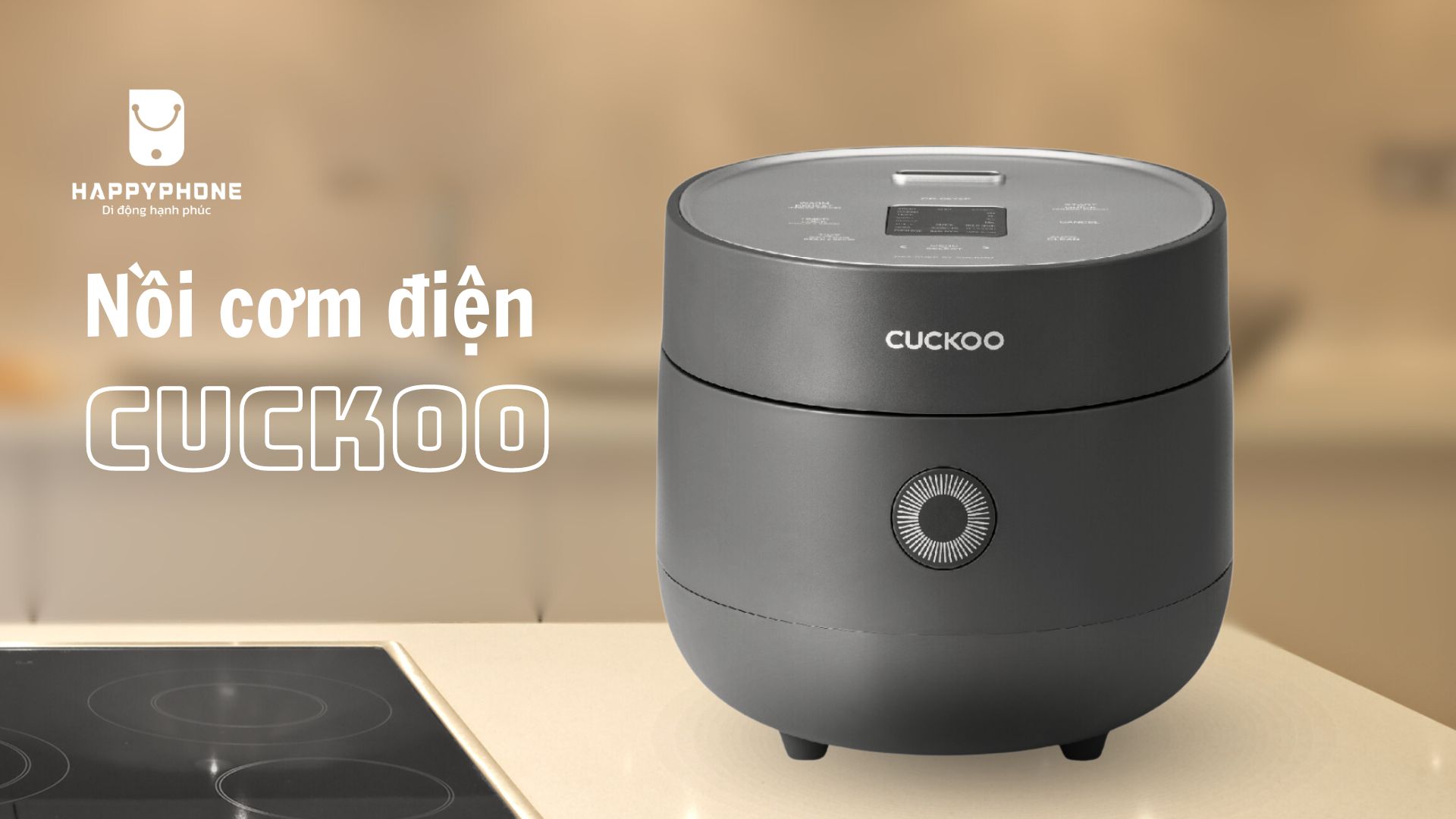 Nồi cơm điện Cuckoo trong không gian bếp đơn giản