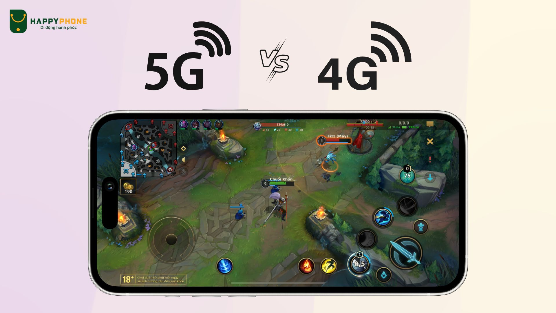 Trải nghiệm chơi game trên mạng 5G so với 4G