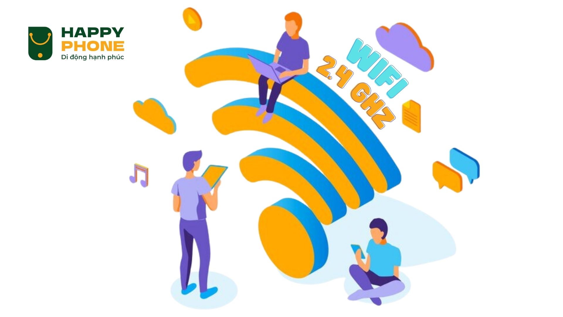 Wifi WLAN 2.4G có phạm vi phủ sóng rộng