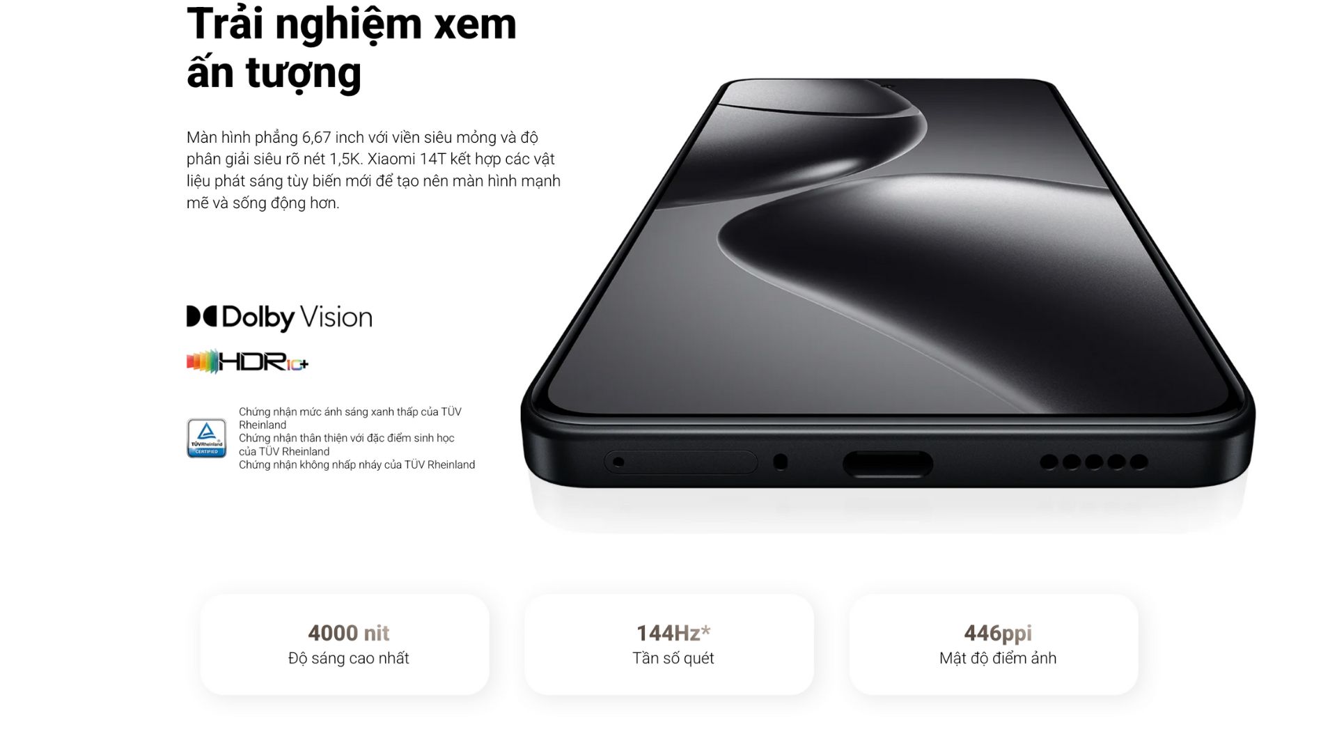 Xiaomi 14T Màn hình rực rỡ