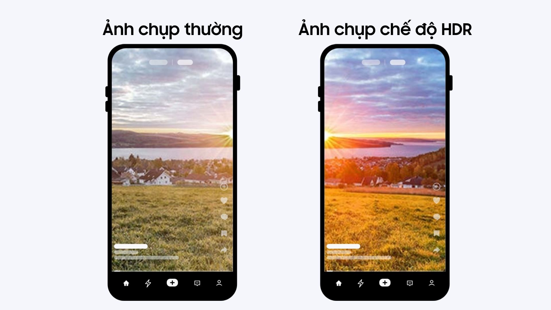 Ảnh chụp chế độ HDR và ảnh chụp chế độ thường