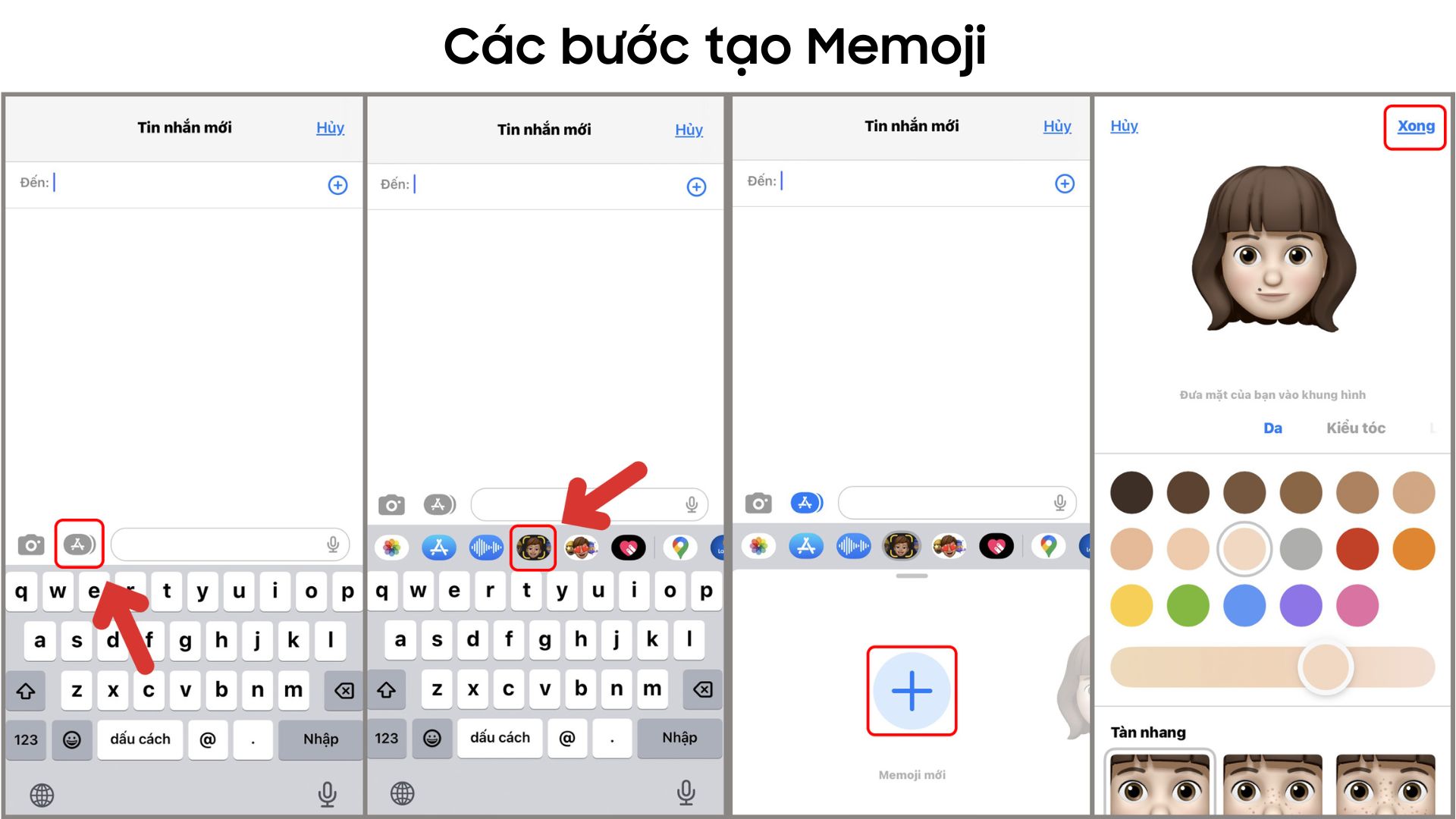 Các bước tạo Memoji