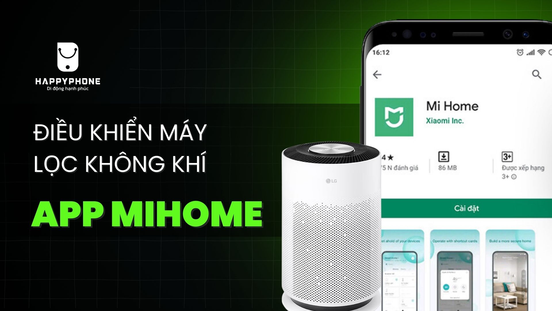 Cách điều khiển máy lọc không khí trên app Mi Home