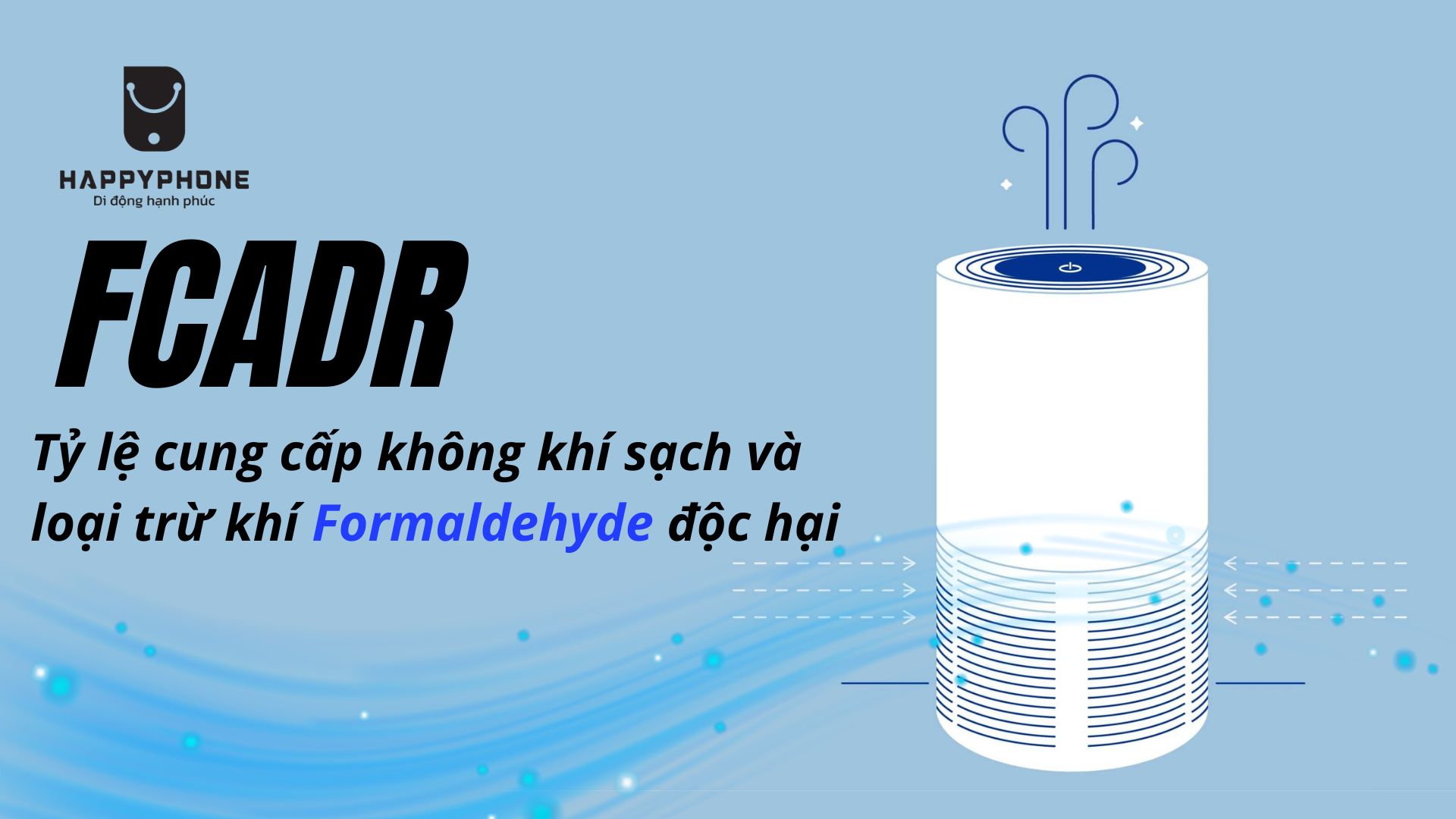 FCADR là tỷ lệ cung cấp không khí sạch từ Formaldehyde