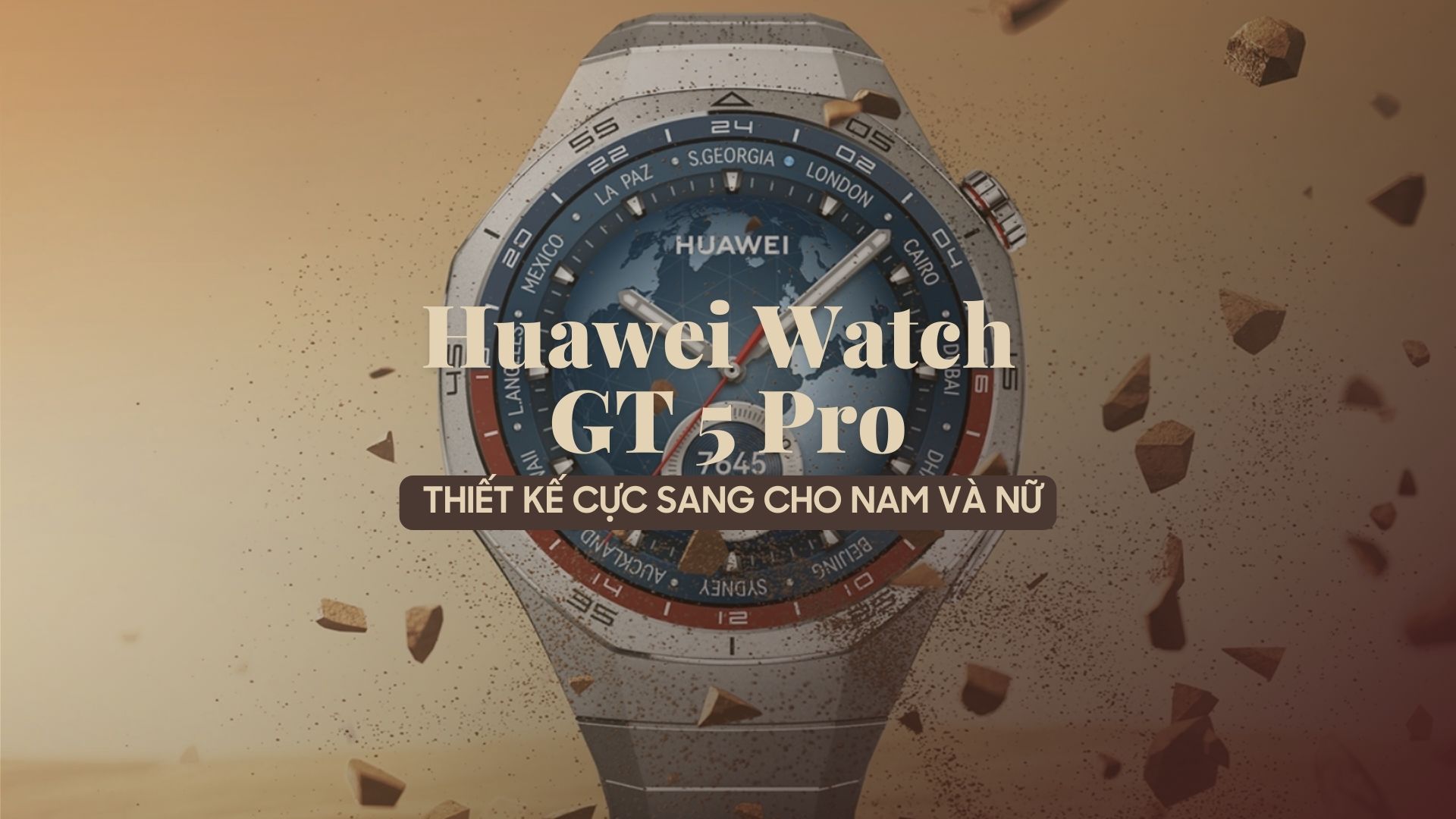 Huawei Watch GT 5 Pro thiết kế cực sang cho nam và nữ