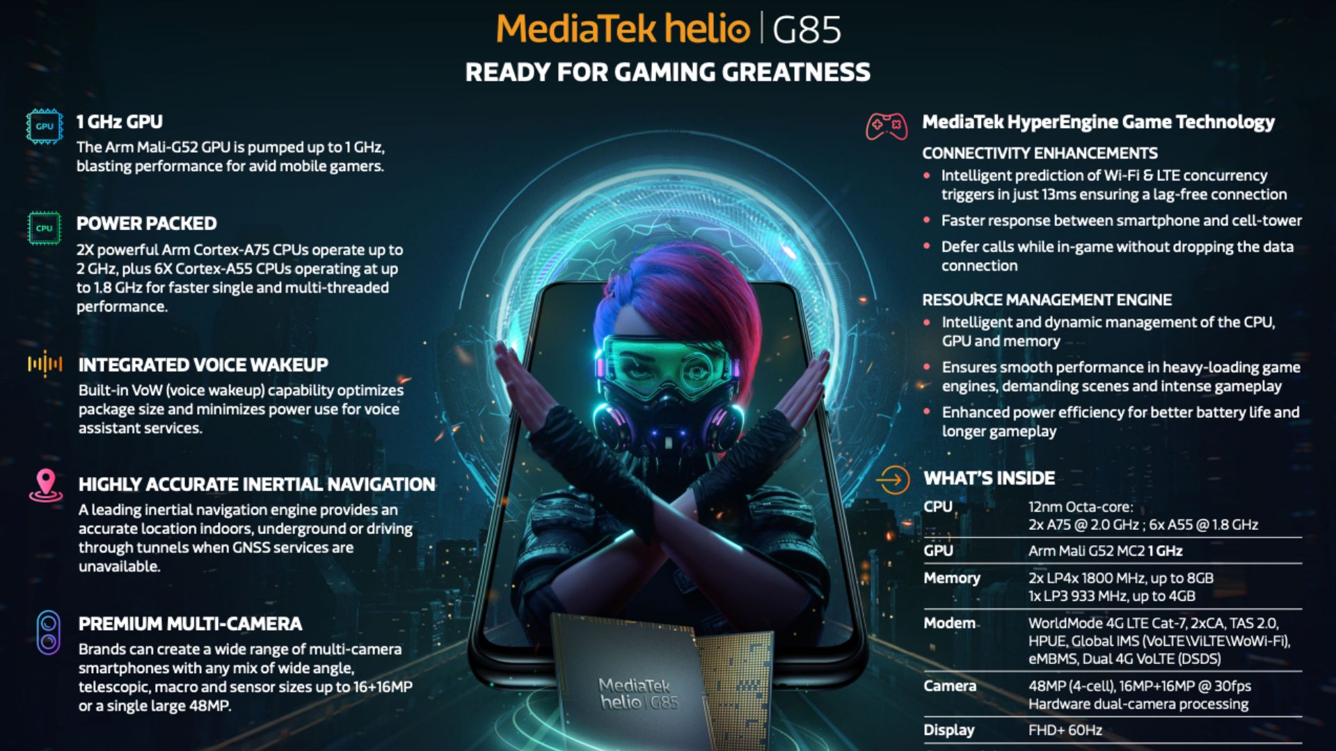 MediaTek Helio G85 GPU Mali-G52 MC2