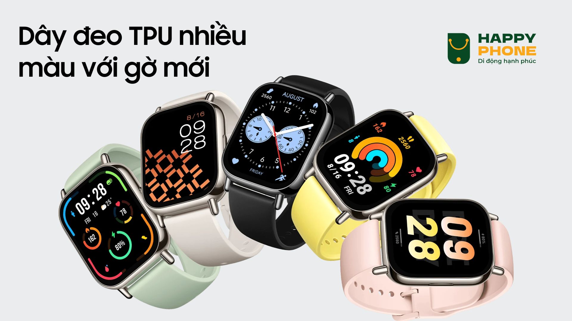 Redmi Watch 5 Lite có sẵn các phiên bản dây màu sắc