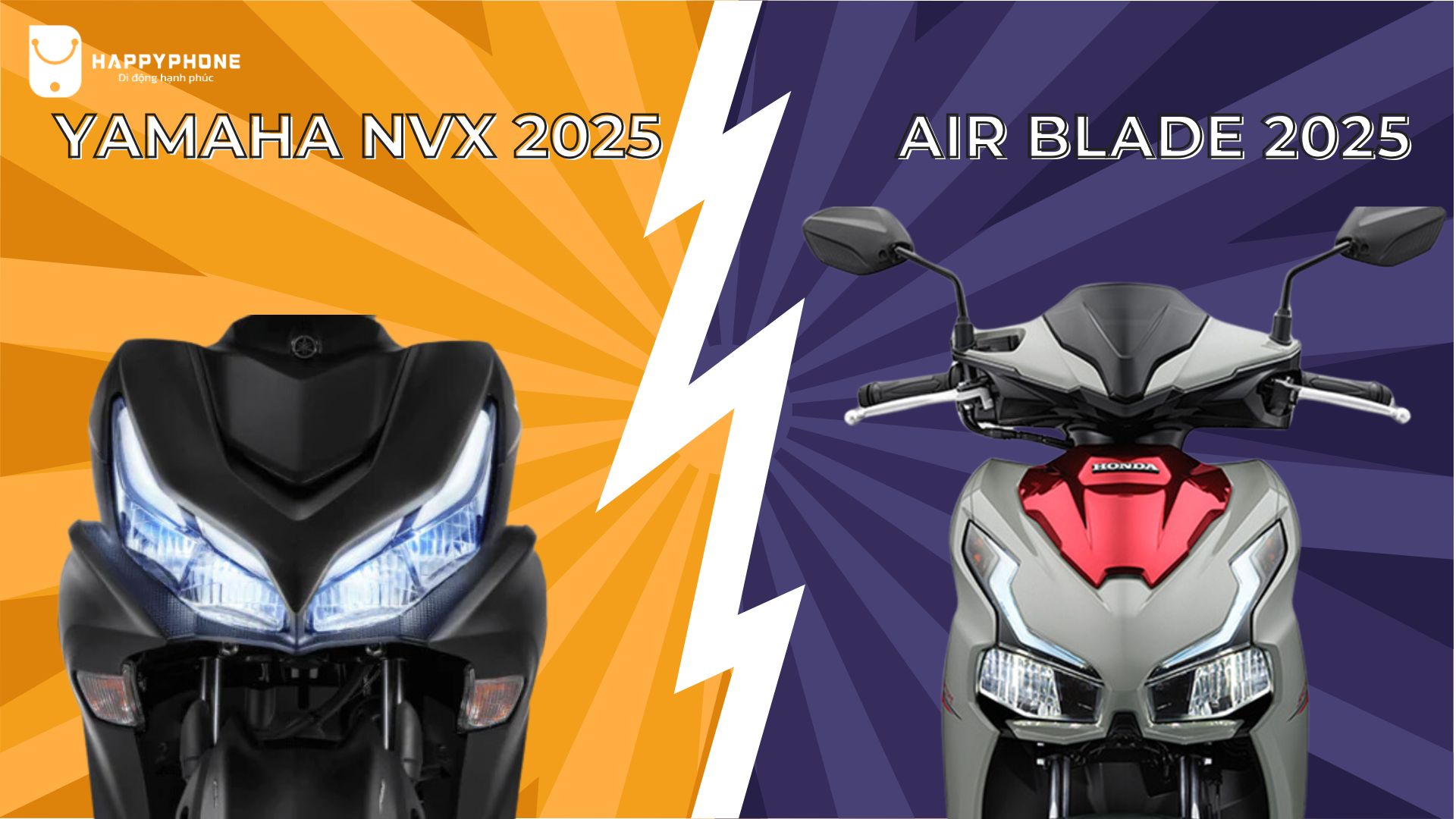 So sánh tiện ích và an toàn Air Blade 2025 và Yamaha NVX 155