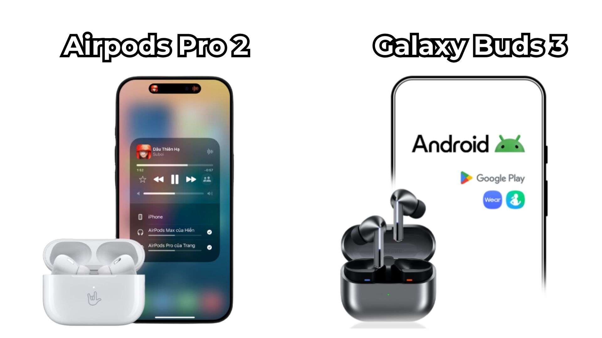 Airpods Pro 2 hay Galaxy Buds3 Pro nên mua cái nào