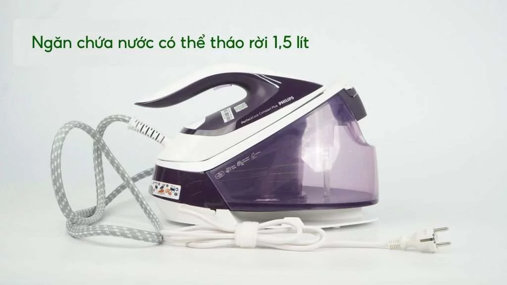 Bàn ủi hơi nước Philips GC7933_30 Ngăn chứa nước có thể tháo rời 1,5 lít