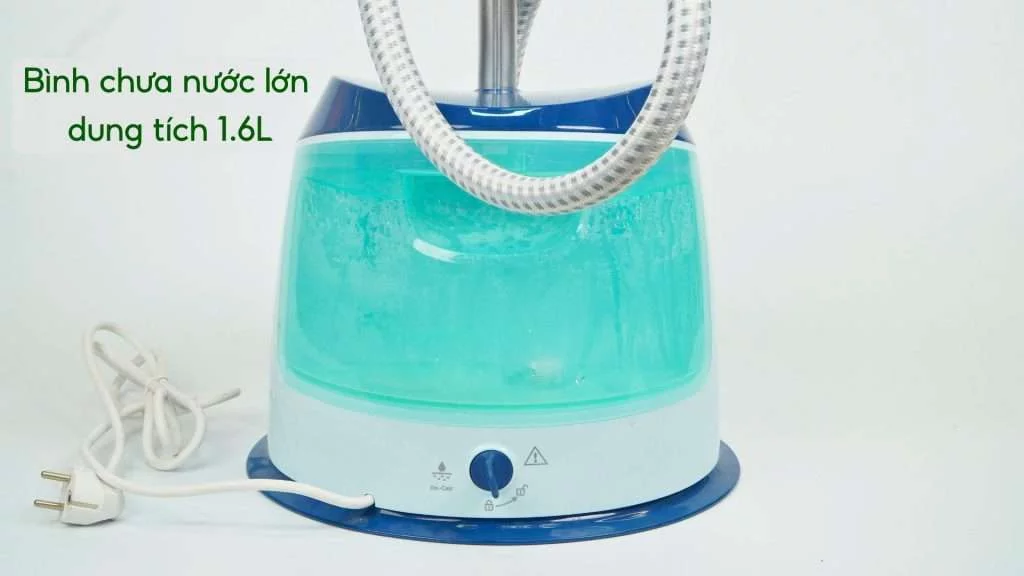 Bàn ủi hơi nước đứng Philips GC518_29_Xanh ngọc Bình chưa nước lớn dung tích 1.6L
