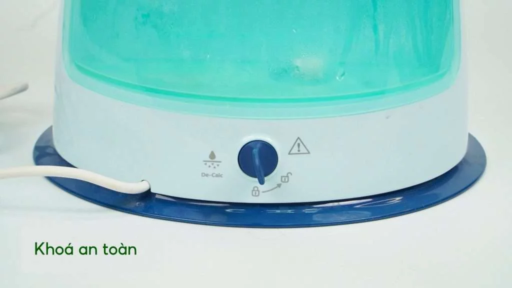 Bàn ủi hơi nước đứng Philips GC518_29_Xanh ngọc Khoá an toàn