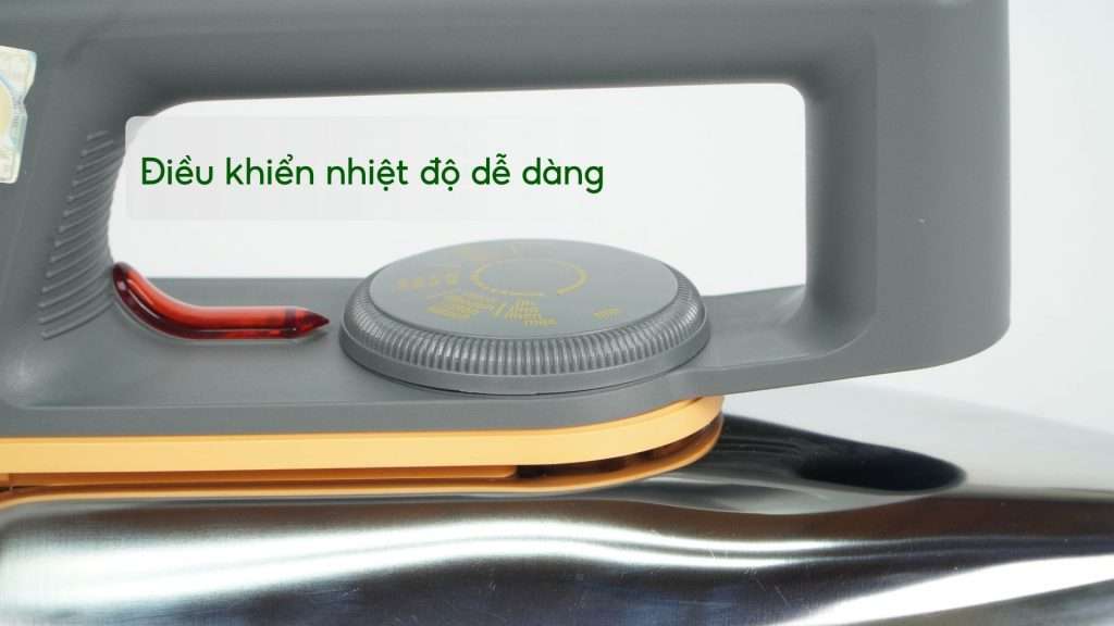 Bàn ủi khô Philips HD1172_01_Đen và kim loại Điều khiển nhiệt độ dễ dàng