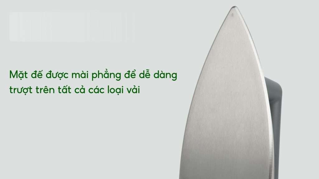 Bàn ủi khô Philips HD1172_01_Đen và kim loại Mặt đế được mài phẳng để dễ dàng trượt trên tất cả các loại vải