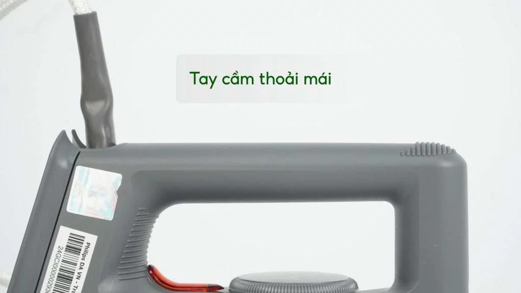 Bàn ủi khô Philips HD1172_01_Đen và kim loại Tay cầm thoải mái