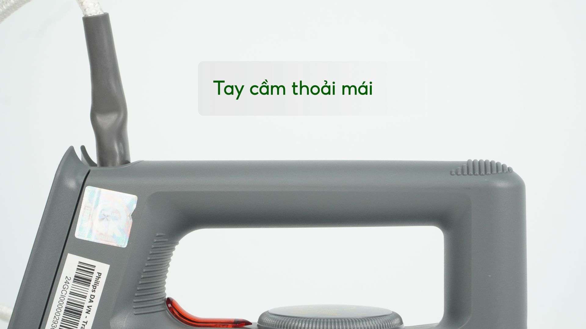 Bàn ủi khô Philips HD1172_01_Đen và kim loại Tay cầm thoải mái