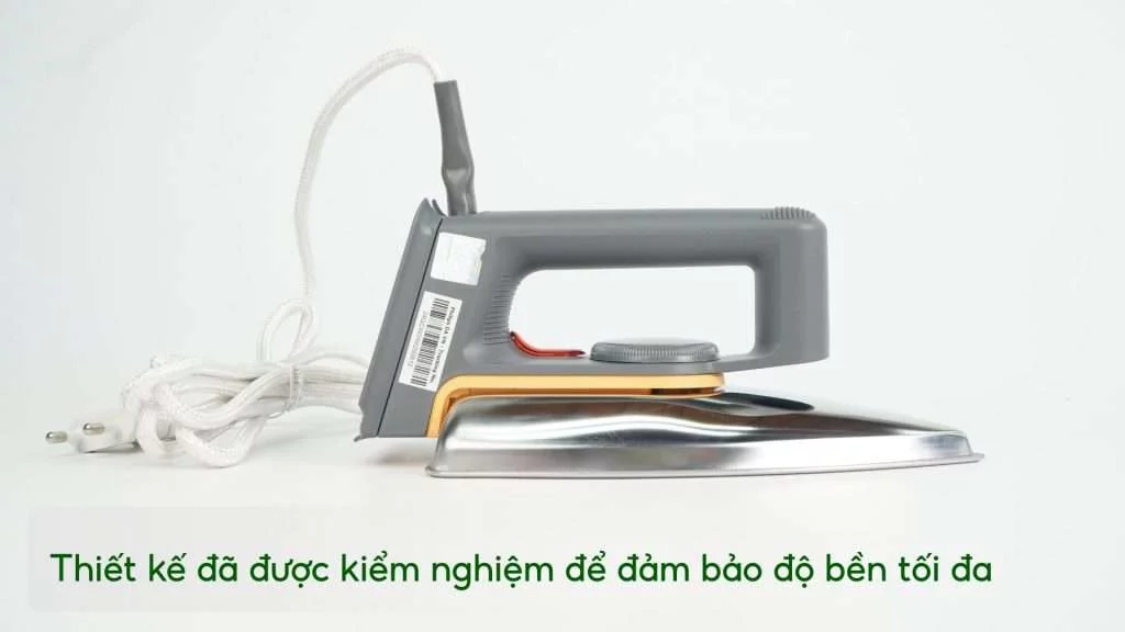 Bàn ủi khô Philips HD1172_01_Đen và kim loại Thiết kế đã được kiểm nghiệm để đảm bảo độ bền tối đa