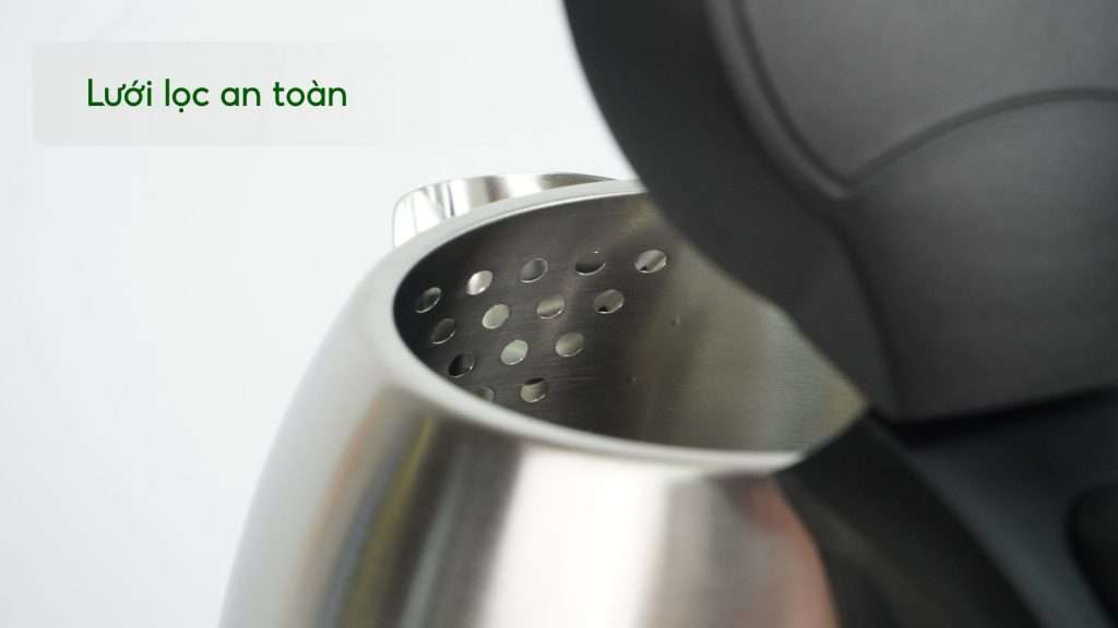 Bình đun PHILIPS HD9306_03_Bạc và Đen Lưới lọc an toàn